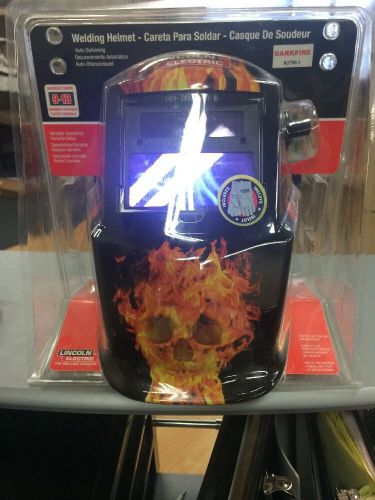 Lincoln Electric Welding Helmet Darkfire K2799-1 Plus Gloves