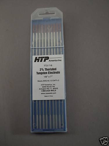 10 2% thoriated tungsten tig weld electrodes 1/8&#034; x 7&#034; welding for sale