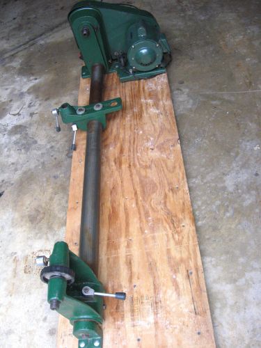 Solid basic 38” wide wood turning lathe with  3/4  hp motor mounted on wood base for sale