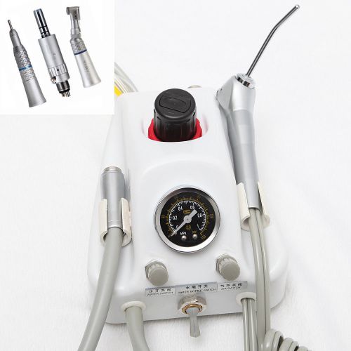 Dental Portable Turbine Unit Work With Compressor 4Hole Low Speed Handpiece Kit