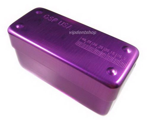 50PC New Dental Bur Holder Stand Autoclave Sterilizer Case Purple