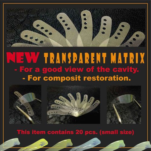 20pcs. Dental transparent matrix for a good view of the cavity ; Ivory