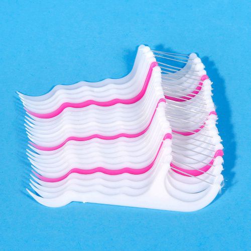100pcs/4pack Dental Floss Flosser Pick Oral Care Teethpick Brush Tooth Teeth PM