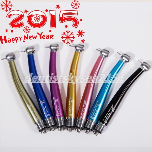 New 7pcs Dental High Speed Handpieces Push Button 4 Holes NSK Style 7 Colors 015