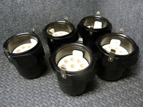 Fast free shipping! set of 5 4&#034; 1485 centrifuge swing buckets and inserts for sale
