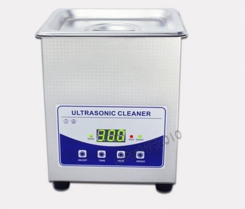 AC220V 100 Watt 2 Liters Digital Ultrasonic Cleaner With Timer And Heater Degas