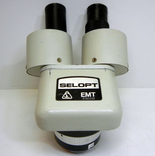 Selopt emt microscope, w10x eyes, fixed mag 20x, low power head, nice optics #54 for sale