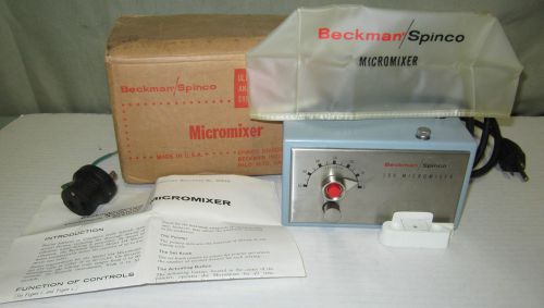 NEW / NOS BECKMAN SPINCO MICROMIXER w/ timer MODEL 154A w/ Cover + Manual in box