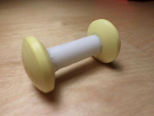 Ptfe teflon magnetic stirring stir bar mixing yellow barbell 35mm x 8mm for sale