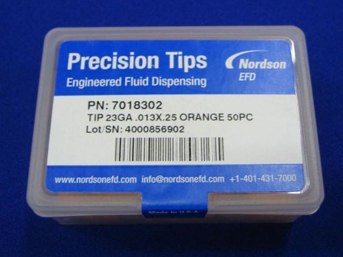 NORDSON EFD PRECISION TIPS PN 7018302 23GA .013X.25 ORANGE