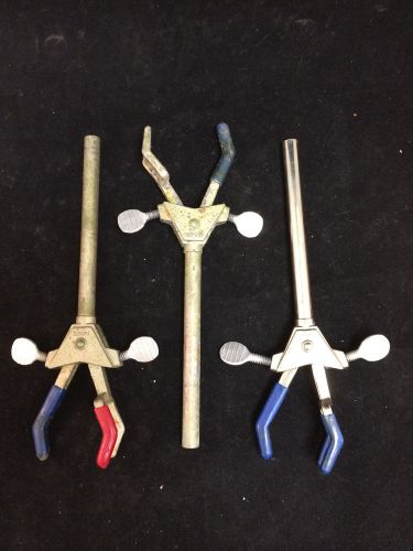 Lot of 3 Medium Fisher 3-Prong Dual Adjustment Extension Clamps