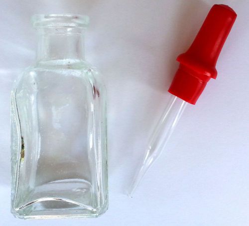 12 clear glass barnes dropping bottles dropper 30ml for sale