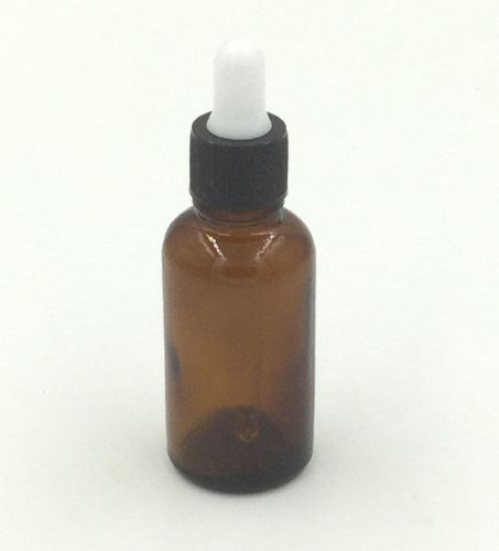 12 1/2 oz Amber Glass Bottle White Glass Dropper EO Essential Oil