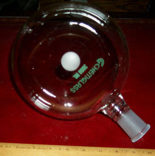 Chemglass round bottom boiling flask  3000 ml  29/42 for sale