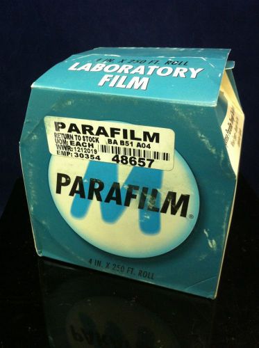 NEW PARAFILM PM-999 4&#034; x 250&#039; DOUBLE ROLL 48657 Laboratory Film