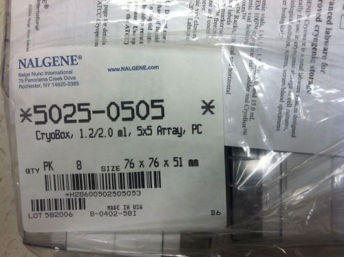 32 new thermo scientific nalgene cryoware 5025-0505 cryobox 1.2/2.0 ml 5x5 array for sale