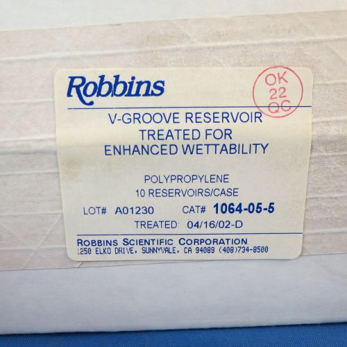 Robbins v-groove reagent reservoir for 96-channel dispensers qty 10 # 1064-05-5 for sale