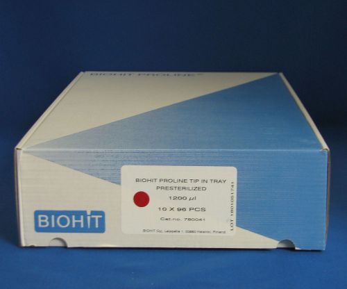 Biohit proline pipetter tips 1200ul 10 racks of 96  #780041 for sale