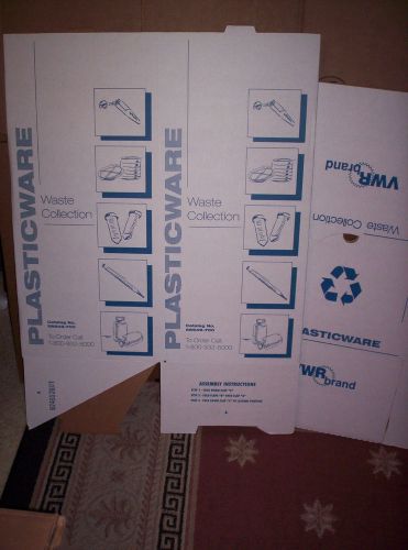 New Pack of 6 Plasticware Waste Collection Boxes by VWR  Part No. 58949