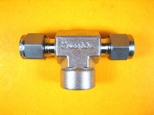 Swagelok -  ss-400-3-4ttf -  tube to pipe tee connector 1/4&#034; npt for sale