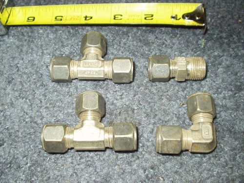 Parker - cpi -(s) - 3/8 - 316 - ss tubing  tees, elbow and  male 3/8&#034; to 3/8 ss for sale