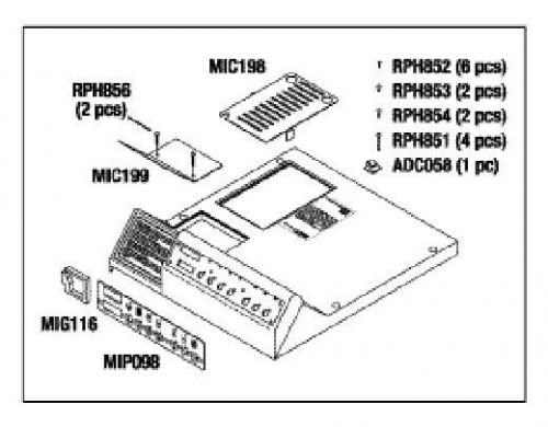 Ritter Midmark M9 Top Cover Kit, RPI Part #MIK196  OEM Part #002-0356-00