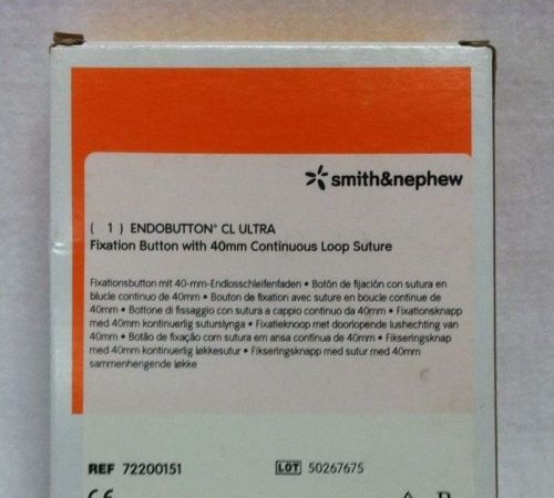 Smith&amp;Nephew Ref# 72200151  ENDOBUTTON CL ULTRA Fixation Button 40mm