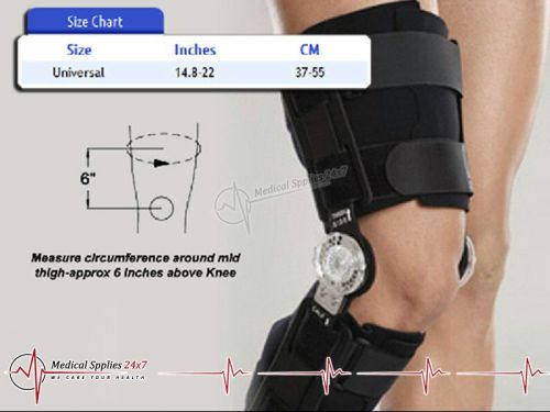 Universal r.o.m knee brace immobilization at any angle fda + ce approved d10 for sale