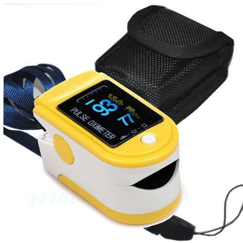 FDA/CE Fingertip Pulse Oximeter SpO2 Rate Monitor Blood Oxygen Saturation,yellow