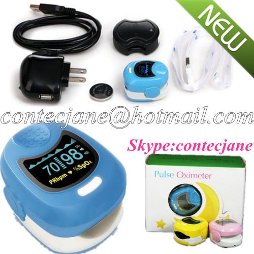 Oled cute&amp;smart children fingertip pulse oximeter,spo2 monitor,ce, blue color for sale