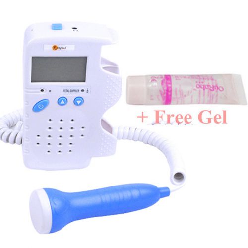 Fetal doppler 3mhz w lcd display + gel for pregnancy baby heartbeat listener fda for sale