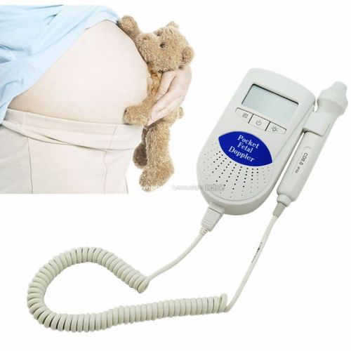 Fetal doppler 8mhz probe baby sound monitor lcd display + gel sonoline b contec for sale