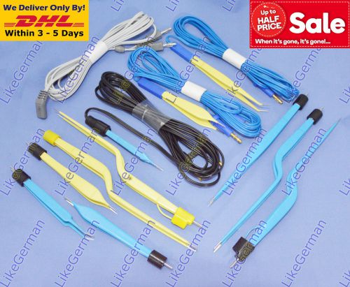 High class german bipolar bayonet forceps electrosurgical instruments sets for sale