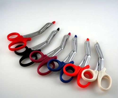 6 EMS Utility Scissors Serrated Blade Purple Color Handle Surgical Instruments