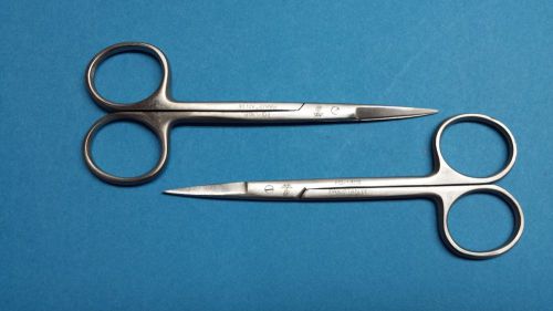 2 EA  Iris Scissors 4.5&#034; Straight Surgical Dental Instruments ( Hy Quality )