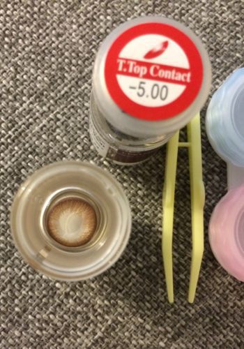 Color Contact Lenses With Case - Brown
