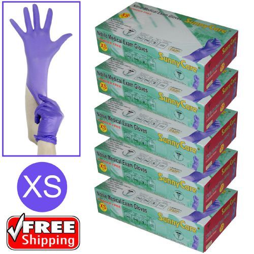500pcs 3.5mil soft nitrile powder-free medical exam gloves (latex vinyl free)xs for sale