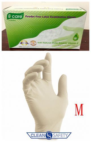 E-CARE Latex Examination Disposable Powder Free gloves(10boxes/case) - Medium