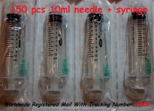 150x 10ml Medical INK REFILLABLE Printer CARTRIDGES Needle+ Syringe FREE SHIPPIN