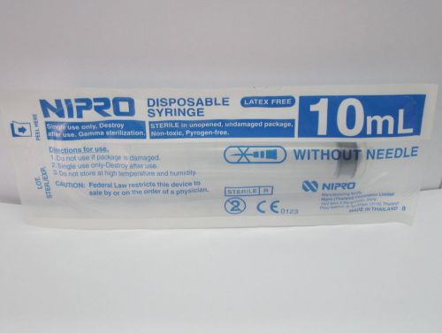 Nipro Disposable Syringe Sterile Without Needle 10ml 10 Pcs