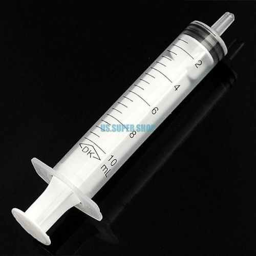 10x Disposable Plastic Injector Syringe 10ml For Measuring Nutrient Pet Feeder