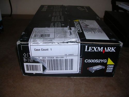 (1) GENUINE LEXMARK C500/X500/X502 YELLOW TONER - (C500S2YG)