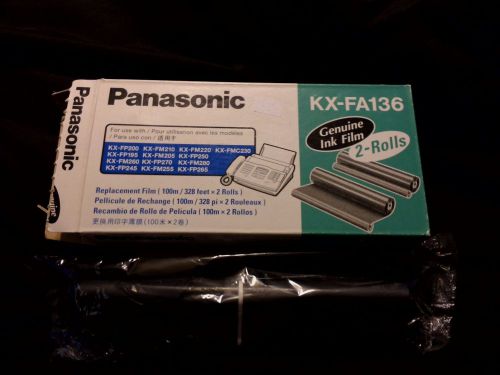 GENUINE Panasonic KX-FA136 Ink Film TWIN PACK *NEW* OEM Toner -