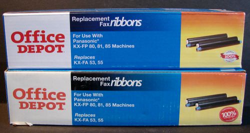 4- Panasonic (Office Depot) Fax Ribbons for KX-FP 80, 81, 85 machines