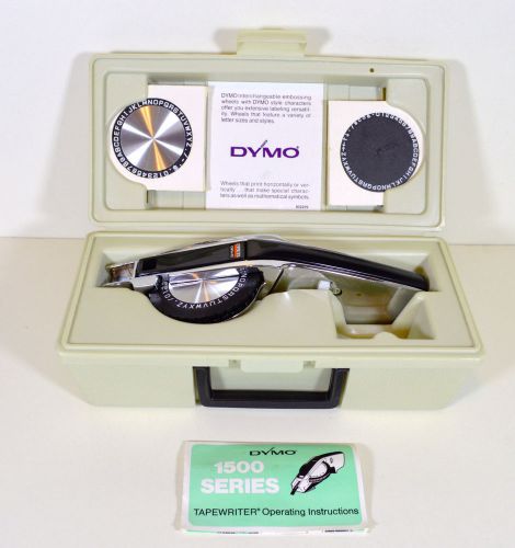 Vintage DYMO 1570 Chrome Tapewriter Embossing Label Maker with 3 Wheels &amp; Box!