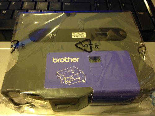 Brother P-Touch Label Tape Refill Black Print White Tape 1 inch