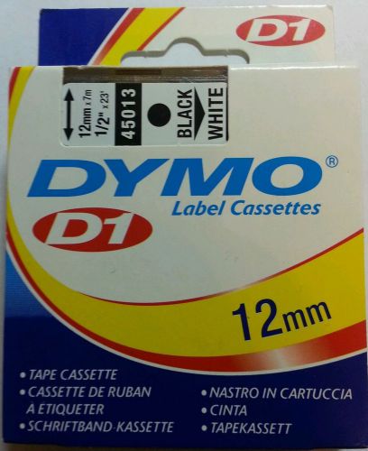 Dymo 45013 blk/wht 1/2&#034; tape replaces 43113 / 45113 d1 labelmanager &amp; labelpoint for sale