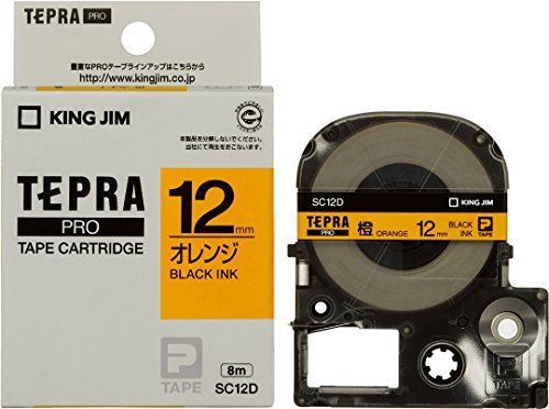King Jim tape cartridge Tepura PRO 12mm SC12D Orange from Japan (1000)