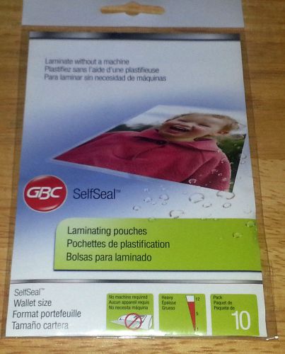 Gbc selfseal wallet card size pouches - 10pk for sale