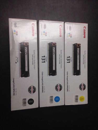 Canon 131 Toner Cartridge Laser Lot Of 3 Colors (yellow,cyan,black)